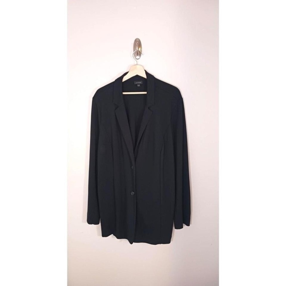 J. Jill Career Dark Academia Black Blazer Two Button Suit Jacket Women's Size 2X